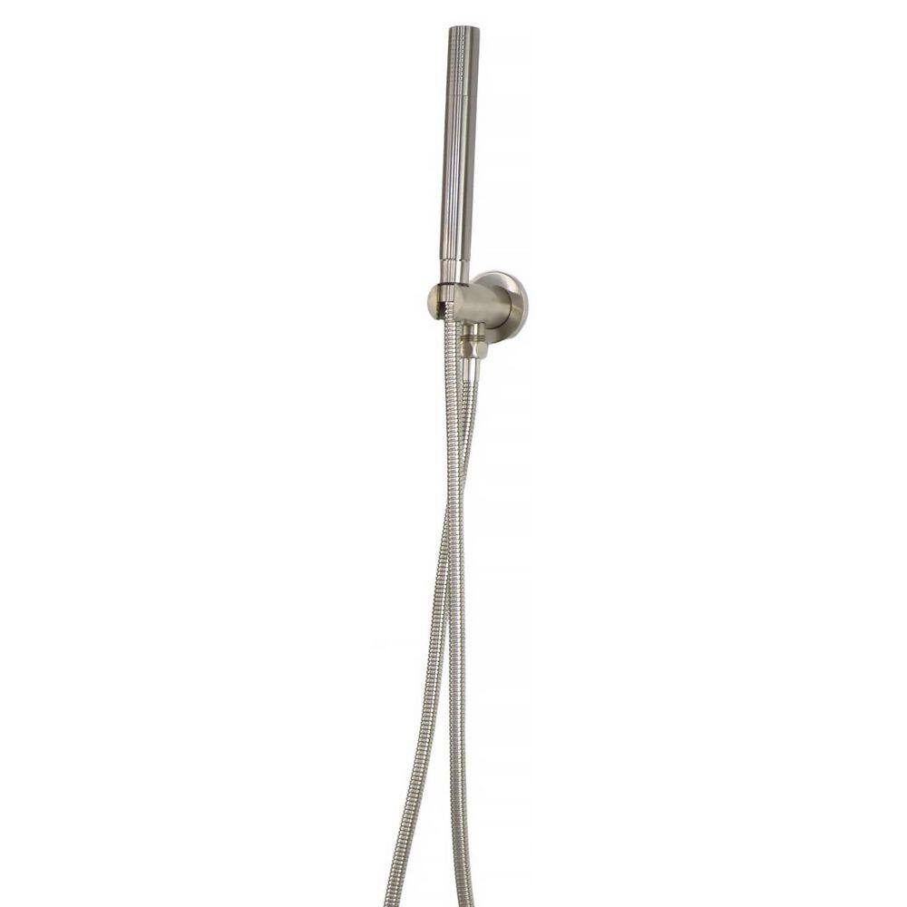 Brushed Nickel Multi-Head Rain Shower System with Valve