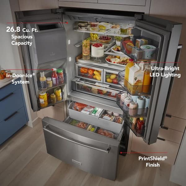 KitchenAid 26.8 cu. ft. French Door Refrigerator in Stainless