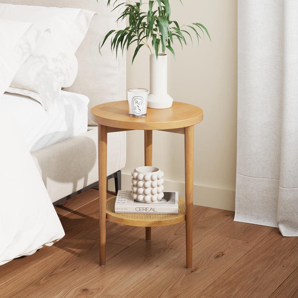 Homestock Cream Narrow End Table with Storage, Flip Top Narrow Side Tables for Small Spaces, Slim End Table with Storage Shelf, Ivory