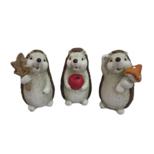 Unbranded 13 in. H Polyresin Hedgehog (Set of 3)