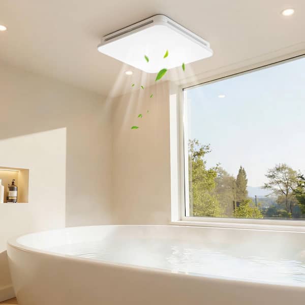 80 CFM Bathroom Exhaust Fan with LED Light 4000K Bathroom Vent, 1.5 Sones Low-Noise, Premium Motor Ceiling Fan