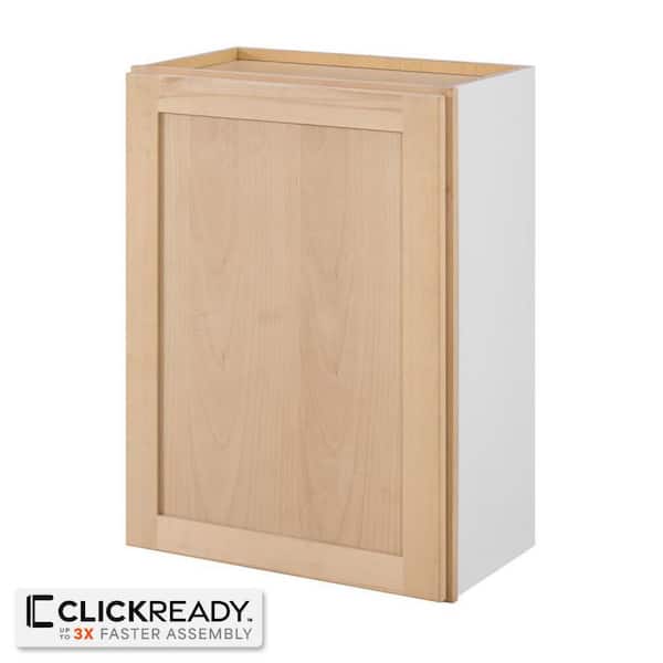 21 in. W x 12 in. D x 30 in. H Ready to Assemble Wall Kitchen Cabinet in Unfinished with CLICKREADY Technology