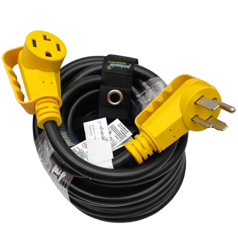 50 ft. 10/4 30 Amp 125/250-Volt Indoor/Outdoor 4 Prong NEMA 14-30 Dryer Extension Cord with Handle, Lighted end, Black price history on PriceWatchPro