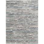 Shoreline Grey/Multi 5 ft. x 7 ft. Striped Area Rug