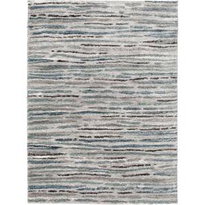 Shoreline Grey/Multi 5 ft. x 7 ft. Striped Area Rug