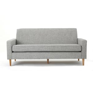 Sawyer Light Grey Tweed Fabric 3-Seater Lawson Sofa with Square Arms