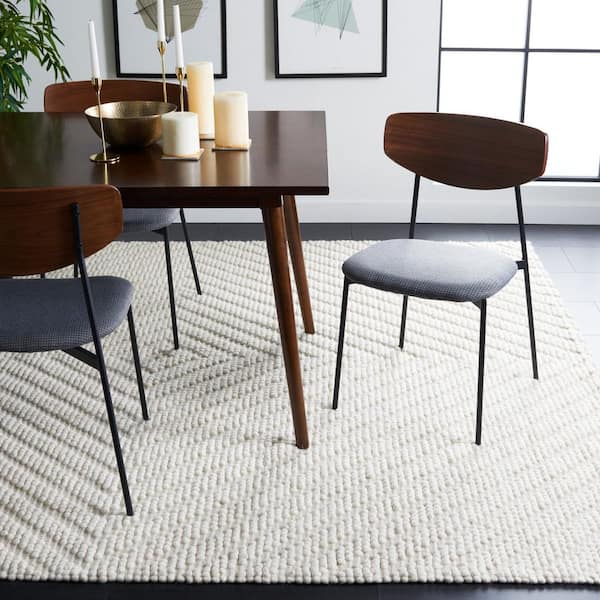 Natura 9 ft. x 12 ft. Ivory Diamond High-Low Area Rug