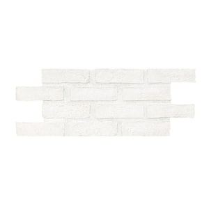 Alpine White 10.5 in. x 28 in. Textured Clay Brick Look Floor and Wall Tile (8.7 sq. ft./Case)