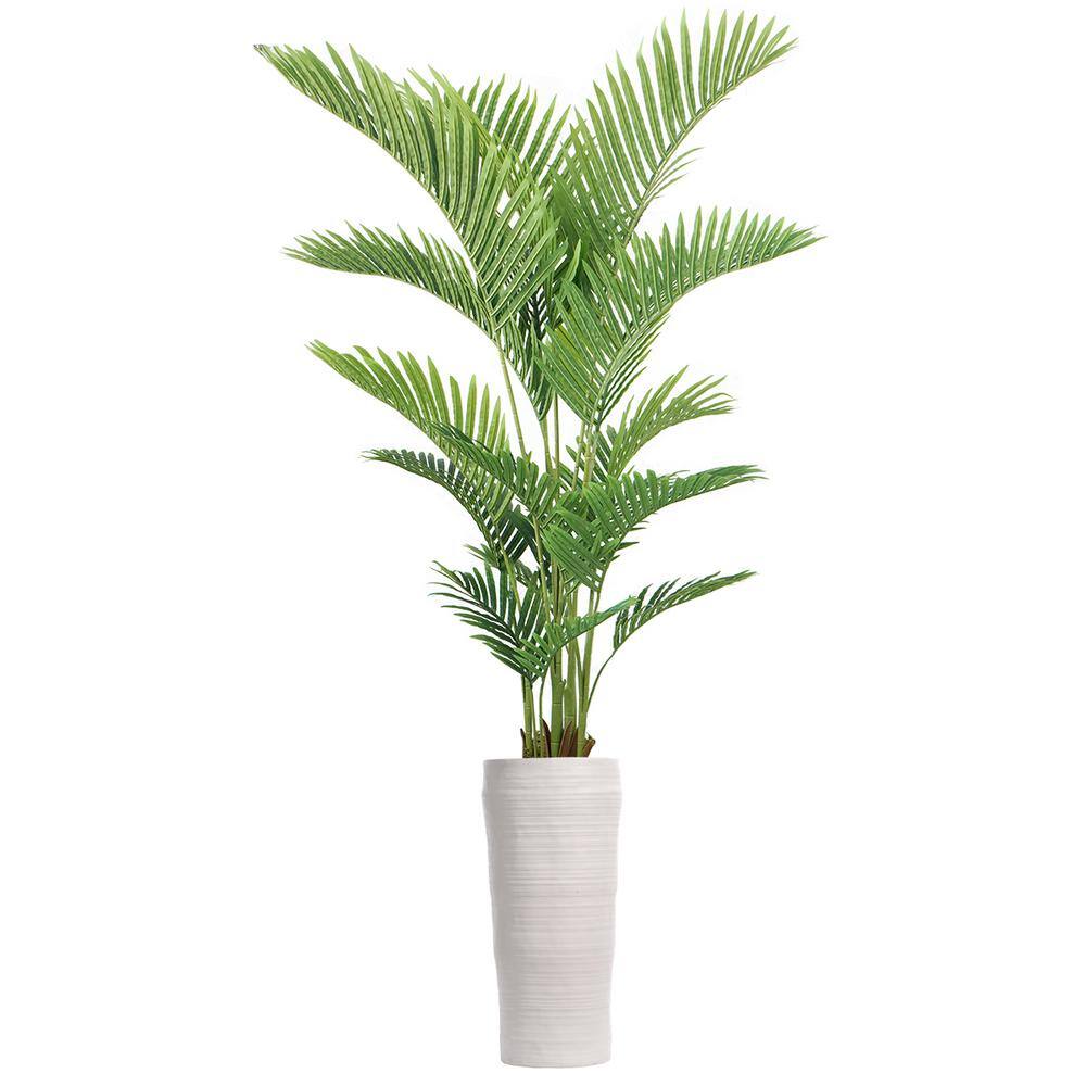 VINTAGE HOME 84 in. Artificial Real Touch Palm Tree in Fiberstone