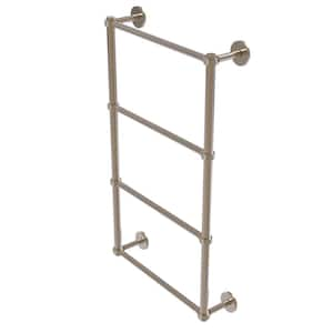 Prestige Skyline Collection 4-Tier 30 in. Ladder Towel Bar with Groovy Detail in Antique Pewter