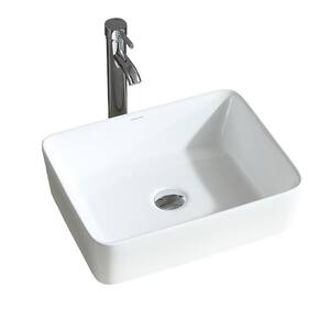 5.3 in. Ceramic Vessel Sink Basin in White