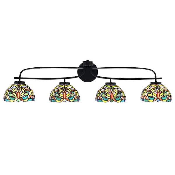 Unbranded Olympia 38.75 in. 4-Light Matte Black Vanity Light