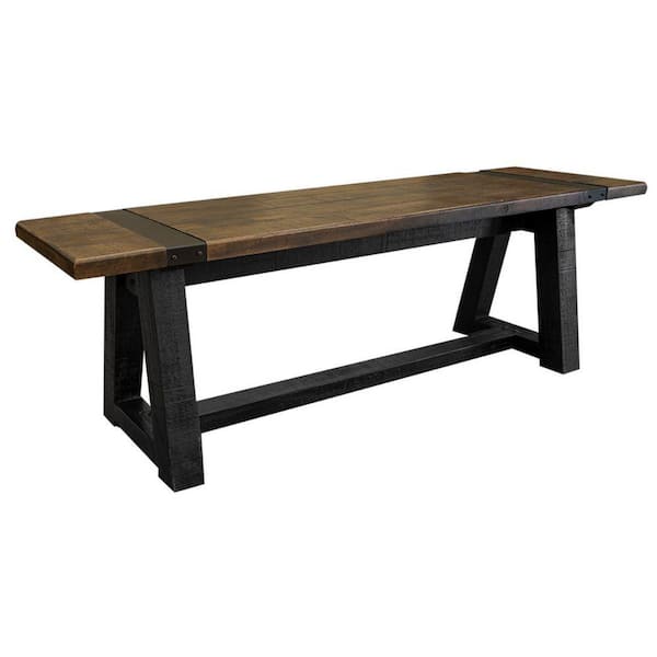 Benjara Brown Backless Bedroom Bench 15.75 in.