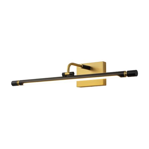 Rennnsan Eddy 1-Light 26 in. Black with Gold Dimmable LED