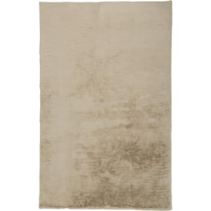 Tan Solid Color 2 ft. x 3 ft. Area Rug