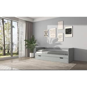 Natalie Grey Twin Solid Wood Daybed Twin Trundle