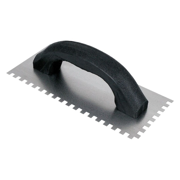 9 in. x 4 in. Steel Blade Tile and Wood Notched Flooring Trowel