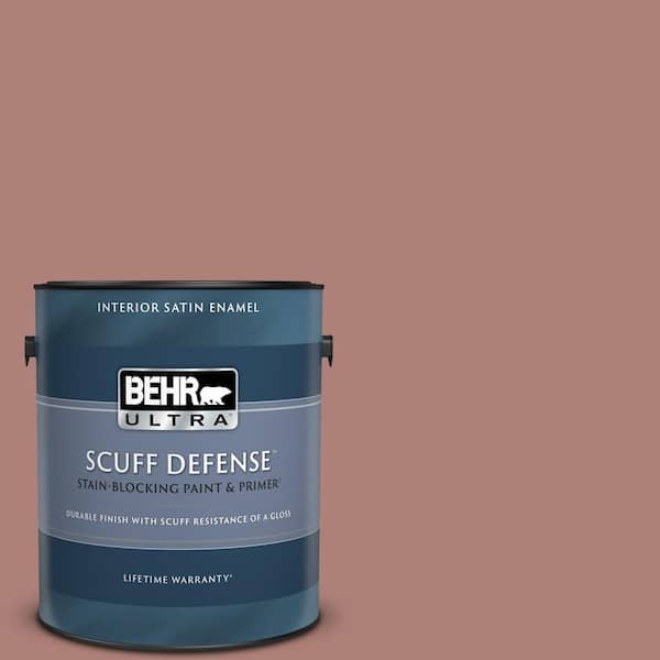 BEHR ULTRA 1 gal. #S170-5 Smoke Bush Rose Extra Durable Satin Enamel Interior Paint & Primer