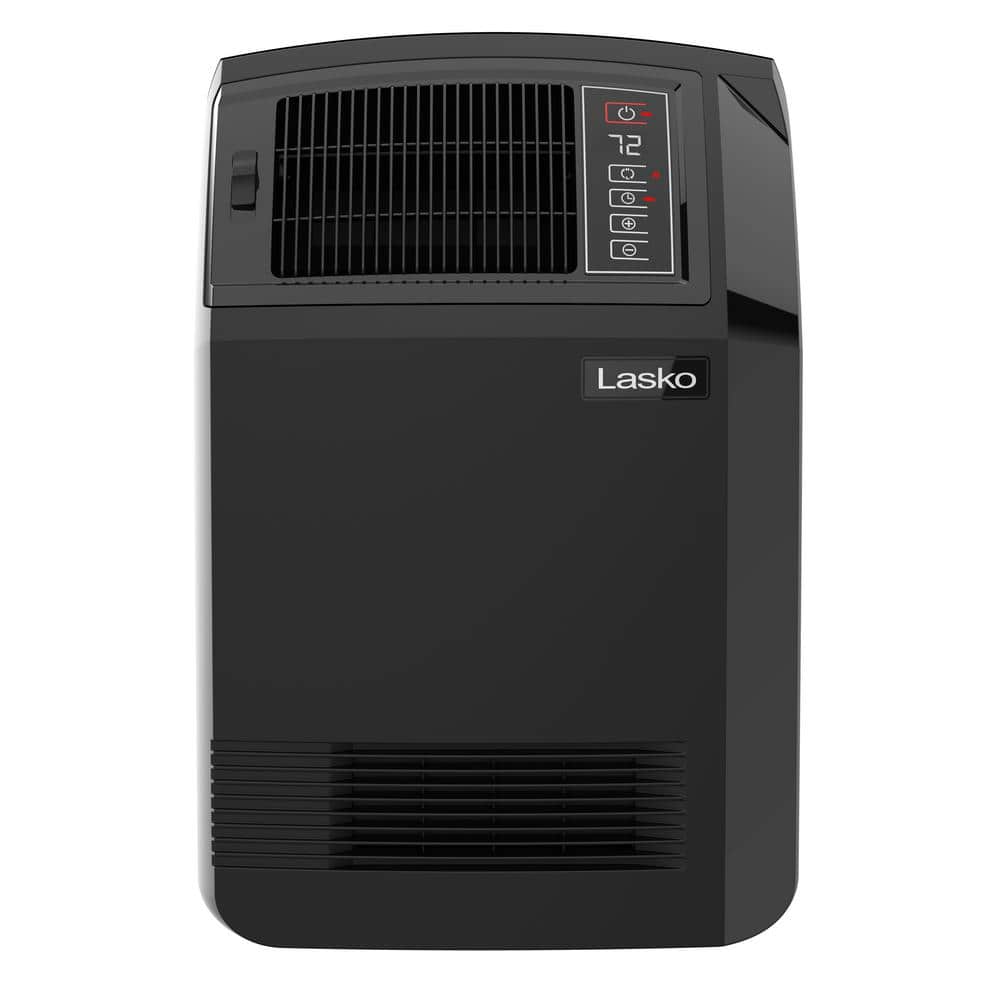 Lasko Black Ceramic Floor-Standing Heater with Thermostat