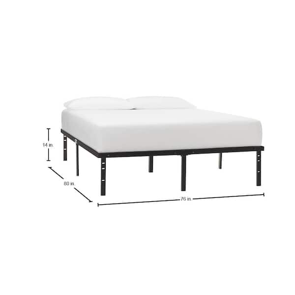 Black Metal King Bed Frame With Steel, Eastern King Size Bed Frame Dimensions In Cms