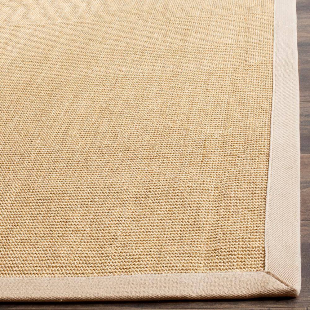 Maize and Wheat 9' x 12' Sisal Area Rug with Cotton Border