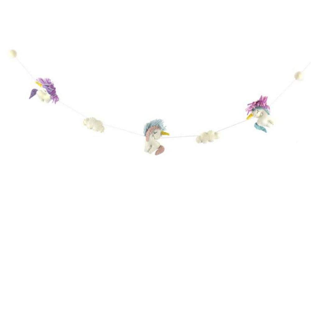 Felt Unicorn Garland Baby Nursery Room Decor