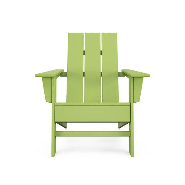 POLYWOOD Grant Park Lime HDPE Plastic Modern Adirondack Outdoor