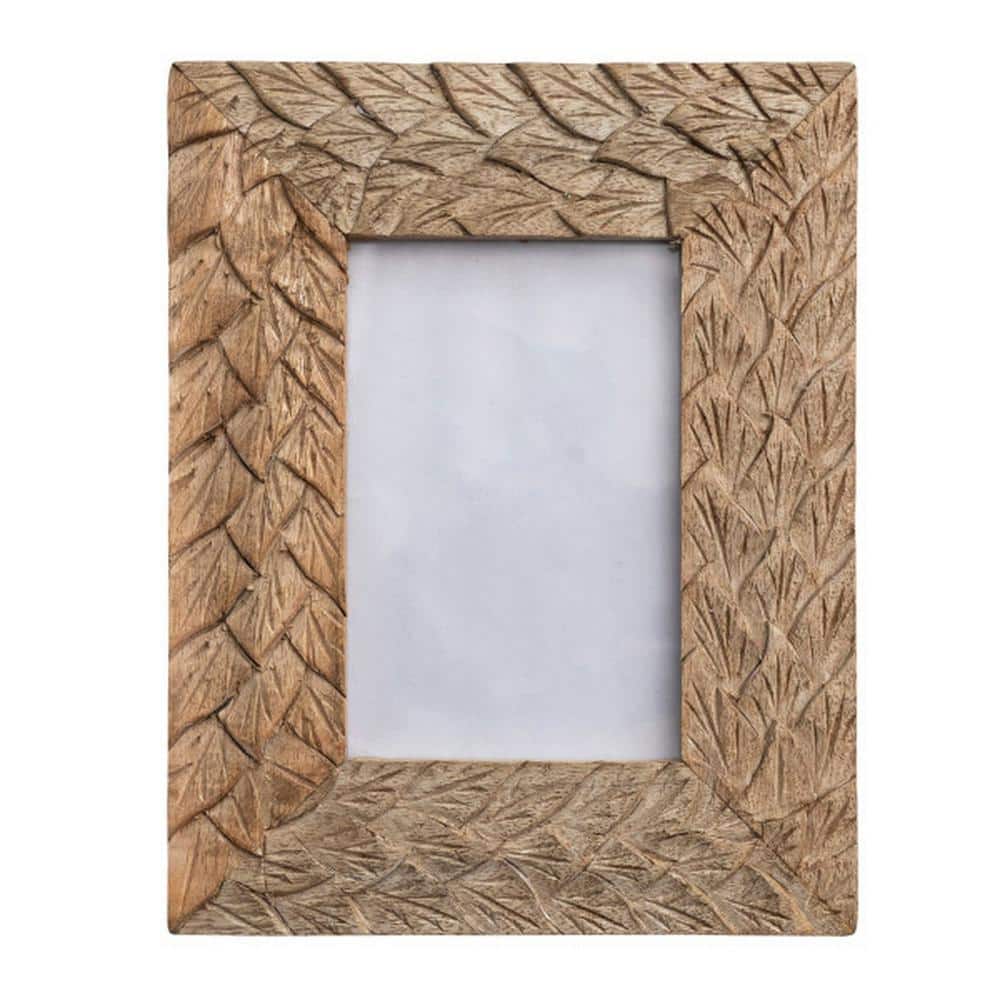 Foliage Carved Mango Wood Photo Frame 4x6 Picture Frame Handmade Wooden  Frame Sustainable Frames New Baby Gifts Christening Gifts 