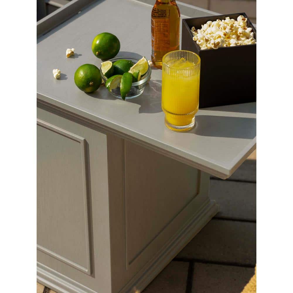 Brixton Black Plastic 2-in-1 Tray and Storage Table