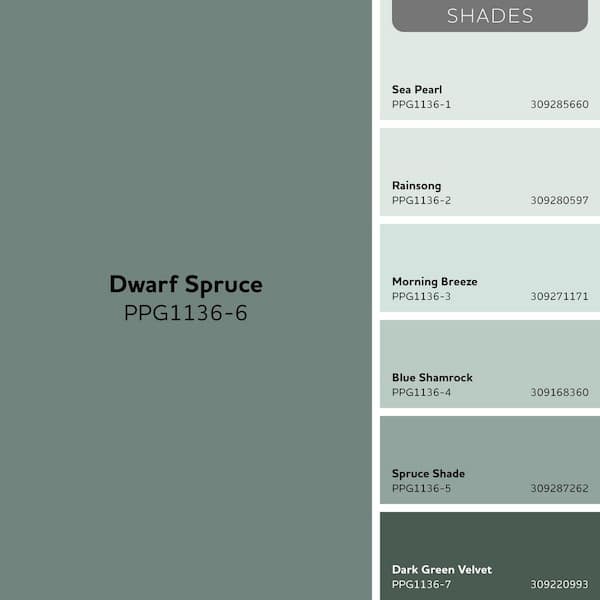 Glidden Premium 1 gal. PPG1136-6 Dwarf Spruce Flat Interior Latex