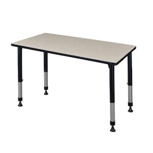 Rumel 42 in. x 24 in. H Maple Adjustable Classroom Table