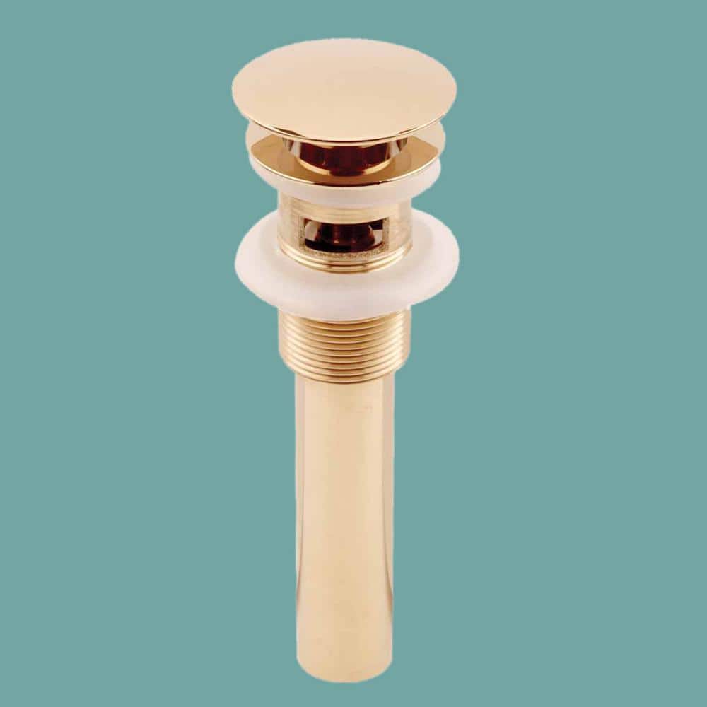 Antique Copper and Gold Push-Button Pop-Up Sink Drain