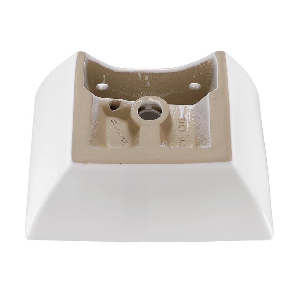 Voltaire Glossy White Compact Ceramic Wall Hung Sink