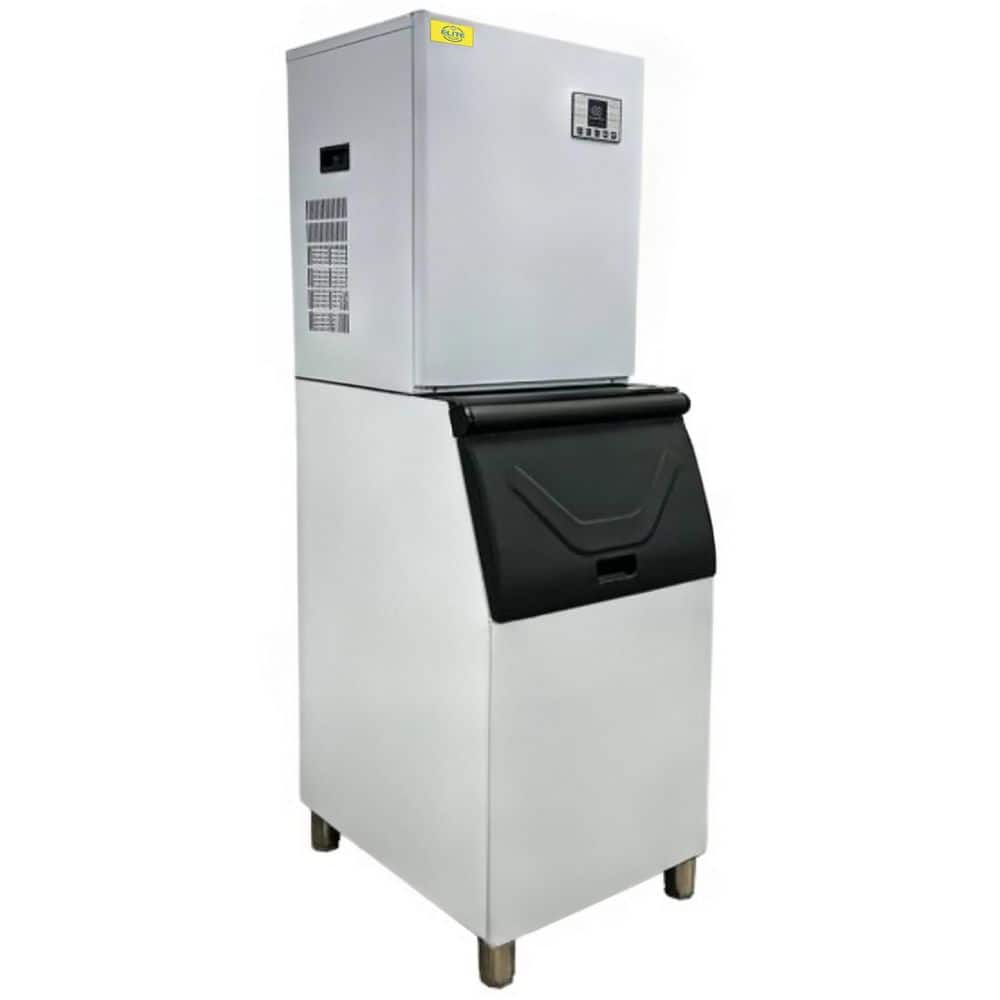 25 in. 520 lbs. Commercial Freestanding Air Cooled Ice Maker EM2380 in Stainless Steel with 300 lbs. Large Storage Bin