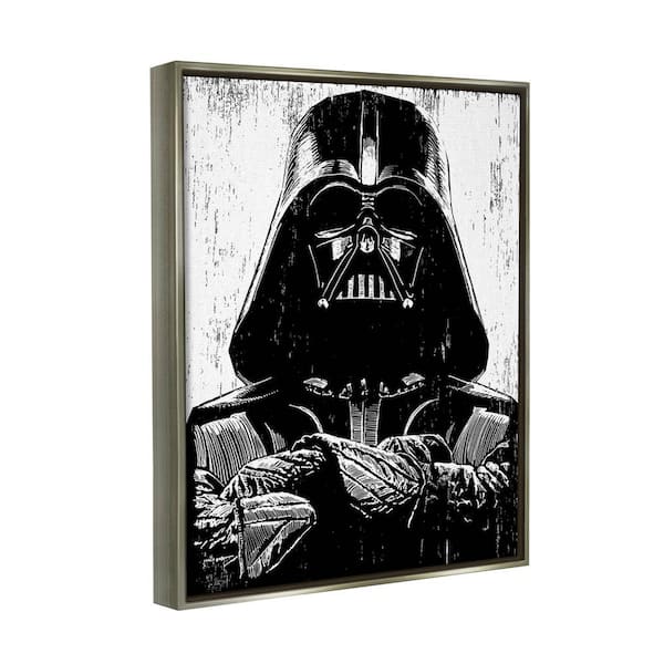 The Stupell Home Decor Collection Star Wars Darth Vader Distressed ...