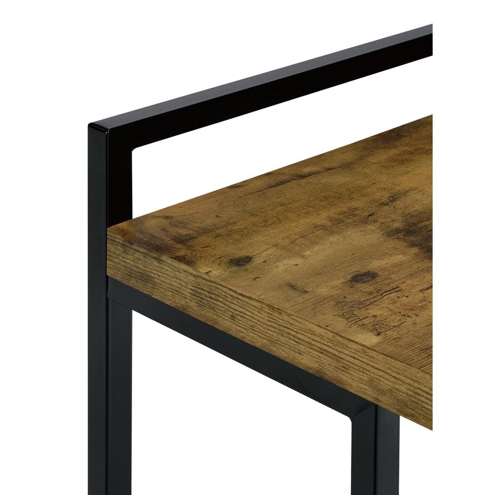 Dani 23.5'' Antique Nutmeg & Black Modern Snack Table