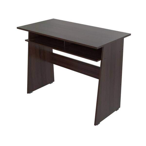 Inval 39.4 in. Rectangular Espresso Computer Desks with Solid Wood Design