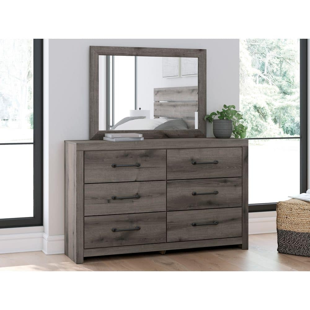 Darcalli Brown 39 in. W x 28 in. H Mid-Century Rectangle Wood Framed Mirror price history on PriceWatchPro