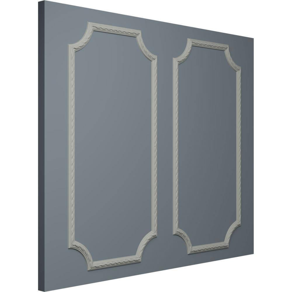 24"W x 48"H Gray Polyurethane Reeded Acanthus Leaf Panel Moulding Kit