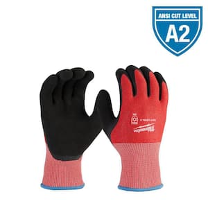 XX-Large Red Latex Level 2 Cut Resistant Insulated Winter Dipped Work Gloves