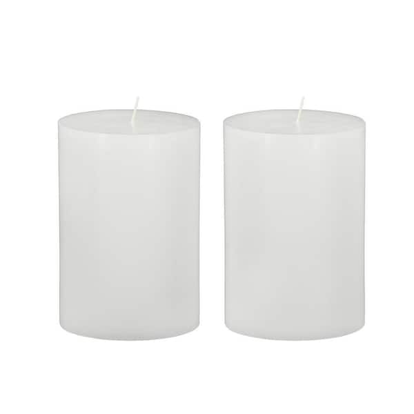 キャンドル pure white 4 in. W x 6 in. H White Unscented Soy Wax Candle (2-Pack) for Any