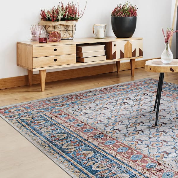 Bliss Bakhitari Papyrus-Indigo 2 ft. x 3 ft. Area Rug