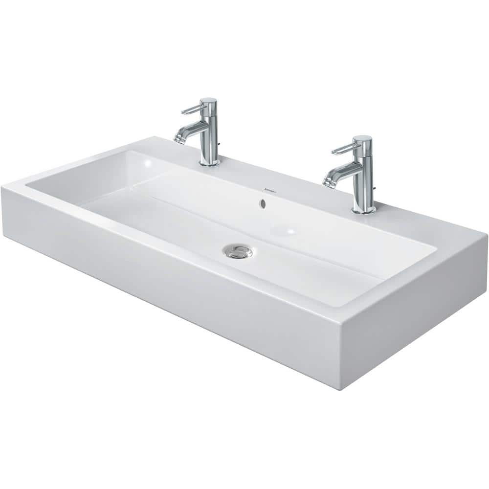 Duravit Vero 6.88 in. WallMounted Rectangular Bathroom Sink in White