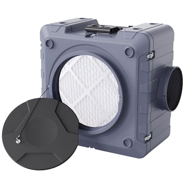 Air Scrubber with 3-Stage Filtration 2150 sq. ft. HEPA - Type Air Scrubber in Gray with Portable