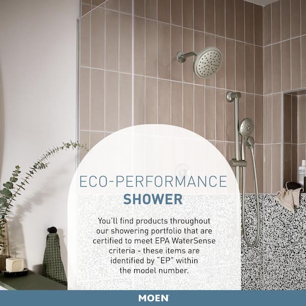 5-Spray 30 in. Eco-Performance Wall Bar with Handheld Shower in Chrome