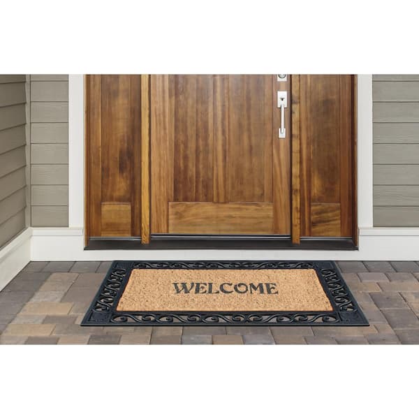 https://images.thdstatic.com/productImages/f70f2001-970c-43ba-a568-1359c93c5eb6/svn/black-beige-a1-home-collections-door-mats-aihome200030-welcome-black-c3_600.jpg