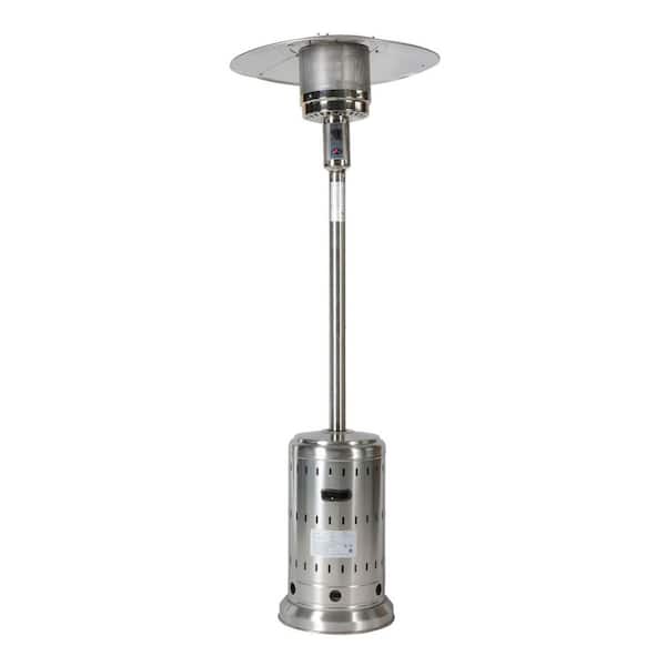 48,000 BTU Silver Portable Patio Heater, Outdoor Propane Table Top Heater