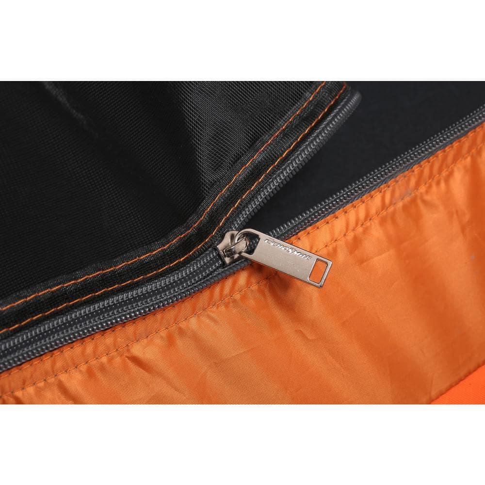 EchoSmile 4-Person Black and Orange Pop Up Camping Tent