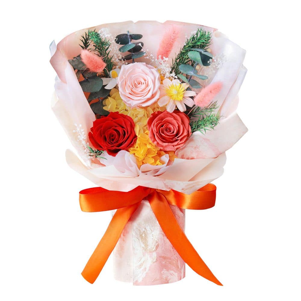 13.1-Inch Orange Artificial Preserved Rose Bouquet-Includes Gift Box and Greeting Card price history on PriceWatchPro