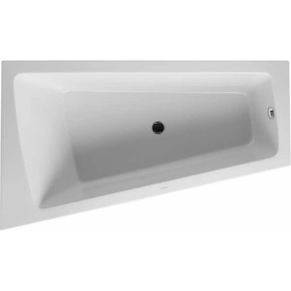 Paiova 66.875 in. Corner Drop-in Bathtub in White